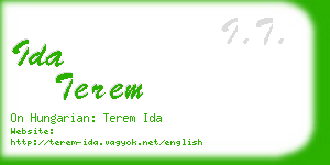 ida terem business card